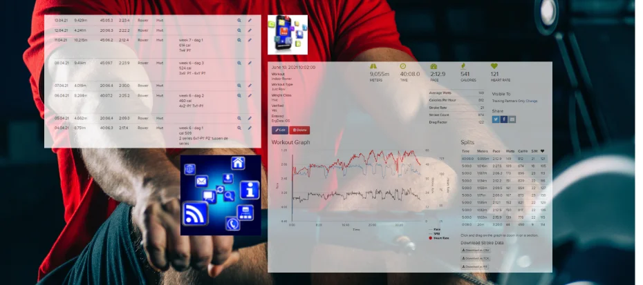 roeitrainer app - overzicht van de roeitrainer apps
